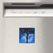 ワイヤーブルームーンに乗った猫 マグネット (インサイチュ (食洗機))