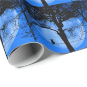 ワイヤーブルームーンに乗った猫 ラッピングペーパー (ロールコーナー)