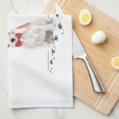 ワイヤーヘアジャック・ラッセルおもしろい・クリスマス犬 キッチンタオル (四つ折り)