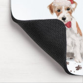 ワイヤーヘアジャック・ラッセルおもしろい・クリスマス犬 マウスパッド (コーナー)