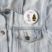 ワイヤーヘアジャック・ラッセルおもしろい・クリスマス犬 缶バッジ (インサイチュ)