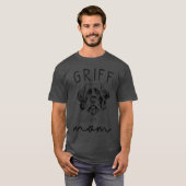 ワイヤーヘアード・ポインティング・グリフォン犬の母 Griff Mom Tシャツ (正面フル)
