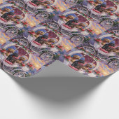 ワイヤーヘアード・ポインティング・グリフォン 犬 バレンタインデー ラッピングペーパー (角)