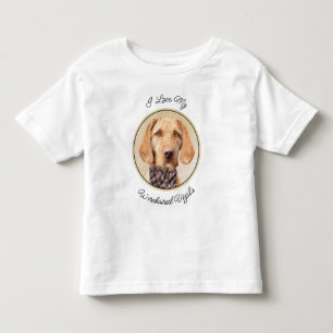 ワイヤーヘアード・ヴィズラの絵画 - かわいいオリジナルドッグアート トドラーTシャツ
