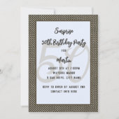 ワイヤーメッシュ成人男性の誕生日パーティーの招待 招待状 (正面)