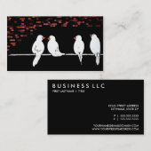 ワイヤー上の鳥:レンガの壁 名刺 (正面/裏面)