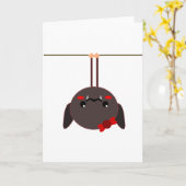 ワイヤー吸血鬼のこうもり カード (黄色い花)