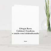 ワイヤー女性の民族のハッピーバースデー カード (裏面)