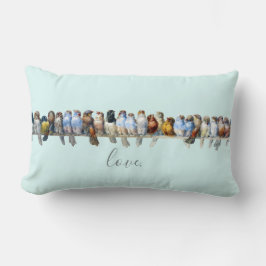 ワイヤー家族の鳥 ランバークッション