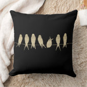 ワイヤー枕の鳥 クッション (ブランケット)