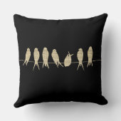 ワイヤー枕の鳥 クッション (裏面)