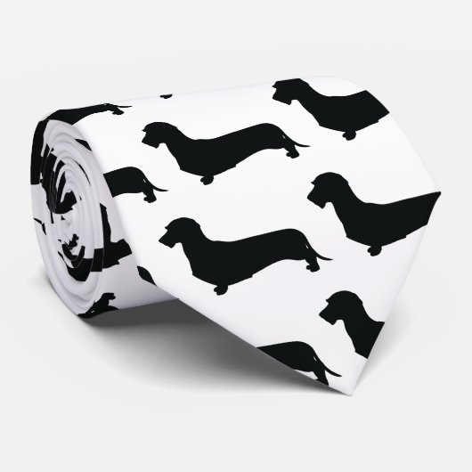 ワイヤー毛のダックスフントの首のタイ ネクタイ (ロール)