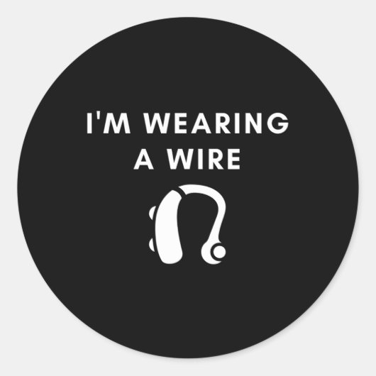 ワイヤー補聴器を装着している聴覚の懸命 ラウンドシール (正面)