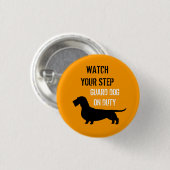 ワイヤー髪のダックスフントの腕時計あなたのステップ 缶バッジ (正面&裏面)