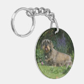 ワイヤー髪の標準的なダックスフントのモデル キーホルダー (正面左)