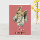 ワイヤー髪キツネテリア カード (黄色い花)