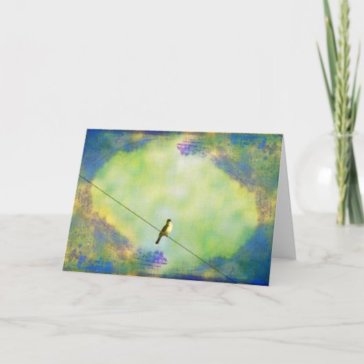 ワイヤ上の鳥 カード (正面)