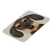 ワイヤ毛のダクシュント|かわいい漫画のドッグテッケル マグネット (左側)