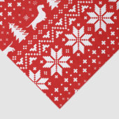 ワイヤ毛のダックシュントシルエットクリスマスパターン 薄葉紙 (詳細)