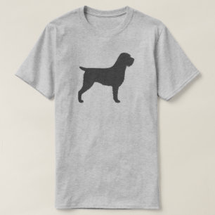 ワイヤ毛のポインティンググリフォンシルエット Tシャツ