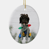 ワイヤ毛ポインティンググリフォンセラミックオーナメント セラミックオーナメント (右)