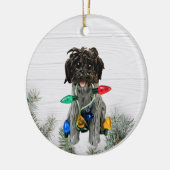 ワイヤ毛ポインティンググリフォンセラミックオーナメント セラミックオーナメント (左)