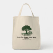 ワイヤ走よりも深い根 トートバッグ (裏面)