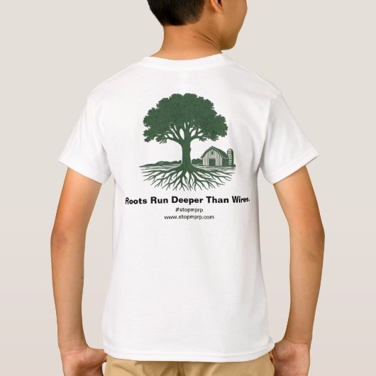 ワイヤ走よりも深い根 Tシャツ (裏面)