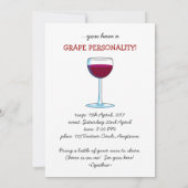 ワイユーモアのあるンテイスティングパーティーオエノピレ招待状 招待状 (裏面)