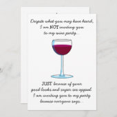 ワイユーモアのあるンテイスティングパーティーオエノピレ招待状 招待状 (正面/裏面)