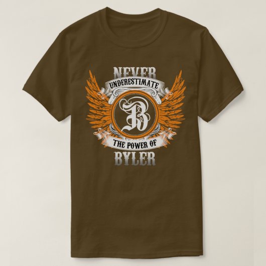 ワイラーのネームシャツは決して~の力を過小評価しない Tシャツ (デザイン正面)