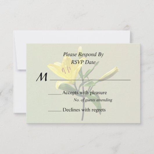 ワイリリー 出欠カード (正面)