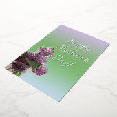 ワイルアクの花を添えた母の日 箔シーズンカード (回転した状態)