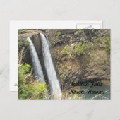 ワイルア滝カウアイ、ハワイ ポストカード (正面/裏面)