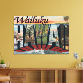 ワイルキ，ハワイ – 大きな文字のシーン キャンバスプリント (インサイチュ (リビング))
