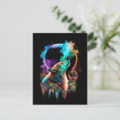 ワイルダネスの呼び出し – Rainbow Wolfポストカード ポストカード (スタンド正面)