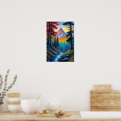 ワイルダネスリトリートカスケーディングストリーム ポスター (キッチン)