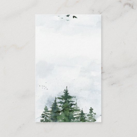 ワイルダネス赤ちゃんシャワーベビー用ブック 名刺 (裏面)