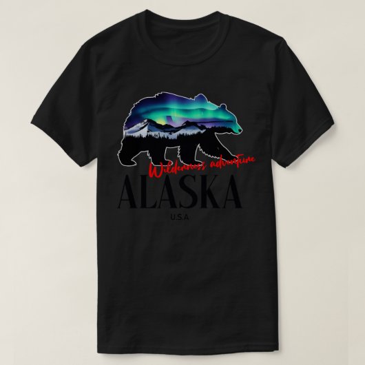 ワイルダネス・アドベンチャーAlaska USA Tシャツ2 Tシャツ (デザイン正面)