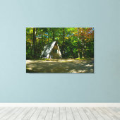 ワイルダネスAフレームキャンピングアットキャンプ キャンバスプリント (インサイチュ (ウッドフロア))