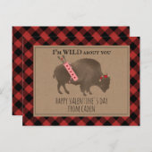 ワイルドあなたについてバッファローキューピッド教室バレンタイン ポストカード (正面/裏面)