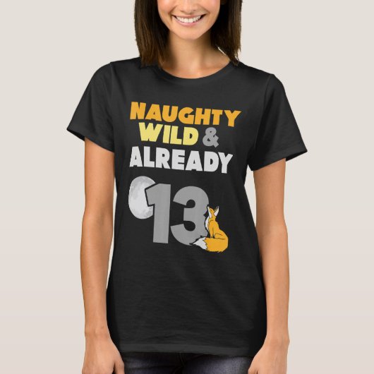 ワイルドいけな&既に13誕生日キツネ Tシャツ (正面)