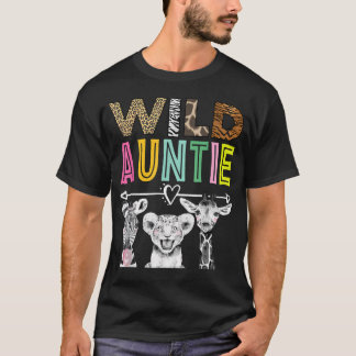ワイルドおばさん動物園テーマの誕生日サファリジャングル Tシャツ