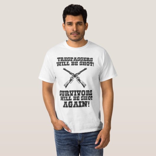 ワイルドおもしろいウエストカウボーイことわざ警告ズユーモア Tシャツ (正面フル)