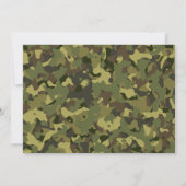 ワイルドおもしろいトルコ狩りメンズ迷彩柄誕生日 招待状 (裏面)