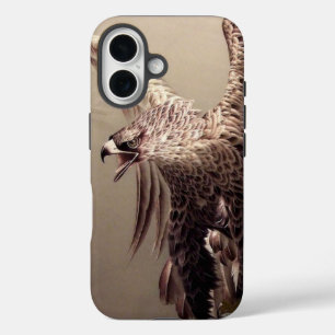 ワイルドおもしろいバード愛国的なアメリカワシ iPhone 16ケース