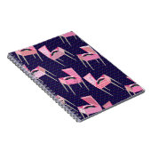 ワイルドおもしろいピンク50年代記録プレーヤーパターン ノートブック (右側)