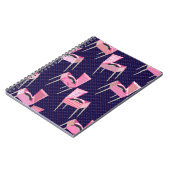 ワイルドおもしろいピンク50年代記録プレーヤーパターン ノートブック (左側)