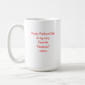 ワイルドおもしろいフラワーカートゥーン野生の熱狂する庭師マグ コーヒーマグカップ (左)