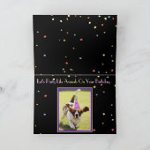 "ワイルドおもしろいモノ"誕生日カードW/Basset Hound カード (内部)